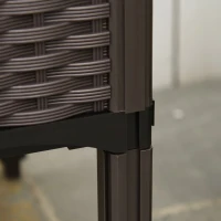 Outsunny 2-piece Raised Garden Bed PP Raised Flower Bed Plant Stand Stackable Vegetable Herb Grow Box(m-10)