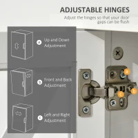 HOMCOM Modern Sideboard, Glass Door Buffet Cabinet with Storage Drawers and Adjustable Shelves, Console Table for Living Room, Kitchen, Entryway, White(m-7)