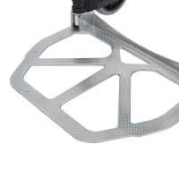 HOMCOM Folding Hand Truck and Dolly with 2 Wheels for Moving, Heavy Duty Luggage Handcart, Aluminum Box Cart with 3 Level Adjustable Telescoping Handle for 154lbs Load Capacity(m-10)