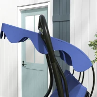 Outsunny 84A-052 Series 2-Seater Swing Canopy Replacement Top Cover, Blue(m-9)