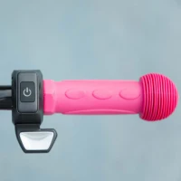 Soozier Foldable Electric Scooter for Kids Ages 6-14, with Seat and 2 Adjustable Heights, Max 6km Range & 12km/h, Pink(m-9)