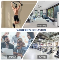 Soozier Wall Mounted Pull Up Bar Strengthen Muscle Full Body Train Sandbag Hanger For Boxing & Trainings,Black(m-6)