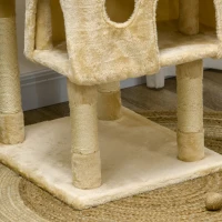 PawHut 71-Inch Multi Level Scratching Cat Tree Kitty Condo  Activity Center with Toys, Beige(m-10)