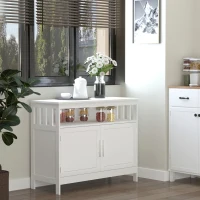 HOMCOM Wooden Console Table with Open Shelf and 2 layers Cabinet  Kitchen Furniture(m-8)