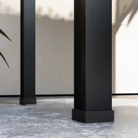 Outsunny Raised Garden Bed Planter with PE Greenhouse Cover, Elevated Garden Bed Box with Drainage Hole for Flowers, Black(m-10)