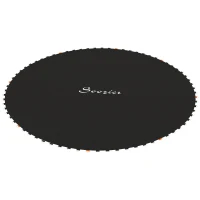 Soozier Trampoline Replacement Mat, Fits 12' Trampoline w/ 72 V-Hooks & 5.5" Springs (Spring & Frame not Included),  Black(m-1)