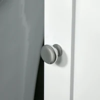 kleankin Over The Toilet Storage, Bathroom Organizer with Adjustable Inner Shelf, and Door Cabinet, White(m-9)