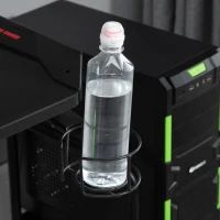 HOMCOM 47" Gaming Desk, Home Office Computer Table Workstation with Cup Holder, Headphone Hook, Black(m-10)