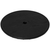 Outsunny 20" Umbrella Table Tray, Easy to Install Table-Top, Round Portable for Swimming Pool, Beach, Patio, Deck, Garden, Black(m-11)