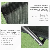 Outsunny Outdoor Rocking Chair, Patio Zero Gravity Rocker with Mesh Seat and Padded Pillow for Indoor, Garden, Black(m-6)