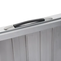 HOMCOM 3ft Textured Aluminum Folding Wheelchair Ramp, Portable Threshold Ramp, for Scooter Steps Home Stairs Doorways(m-10)