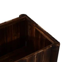 Outsunny 48" x 20" x 18" Raised Garden Bed, Raised Planter Box, Wooden Planter Raised Bed with Drainage Gaps & Lightweight Build, Natural Wood(m-7)