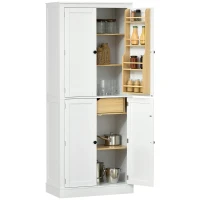 HOMCOM 72" Kitchen Pantry Storage Cabinet, Modern Tall Kitchen Cabinet with 5-tier Storage Shelving, 8 Spice Racks, Drawer(m-1)