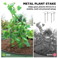 Outsunny 7' x 3' x 1' Raised Garden Bed Set, 2PCS Raised Beds for Gardening with Metal Plant Stakes, Green(m-5)