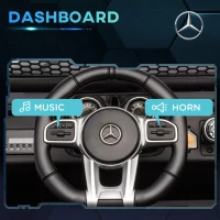 Aosom Licensed Mercedes-Benz Unimog 12V Kids Ride on Truck with Remote Control, Battery Powered Electric Car with Spring Suspension, LED Light, Horn, Music, Black(m-5)