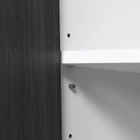 HOMCOM Sideboard Buffet Cabinet, Kitchen Storage Cabinet with Double Door Cupboards, Adjustable Shelf and Steel Legs, Gray(m-7)