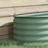 Outsunny 3.4' x 2' x 1.4' Galvanized Raised Garden Bed Kit, Metal Planter Box with Safety Edging, Green(m-8)