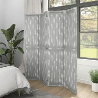 HOMCOM Screen Divider Room Divider Screen with Foldable Design for Indoor Bedroom Office 5.5' Grey(m-8)