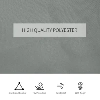 Outsunny Gazebo Replacement Sidewalls 4-Panel Privacy Wall for 10' x 12' Canopy, Outdoor Shelter Curtains Accessories Dark Grey(m-6)