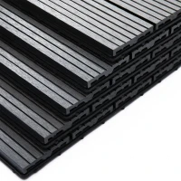 Outsunny 11 Pcs Plastic Interlocking Deck Tiles, 12" x 12" Non-slip Flooring Tiles for Indoor Outdoor Patio Balcony, Grey(m-7)