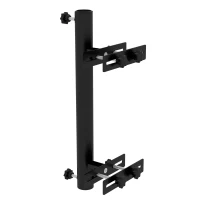 Outsunny Patio Umbrella Holder Stand for Deck Railing, Umbrella Deck Mount Bracket with Adjustable Clamps, Black(m-11)