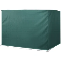 Outsunny 3-Seater Patio Swing Cover, Outdoor Garden Furniture Protection Hammock Glider Cover, Waterproof Dustproof Windproof, 85" x 61" x 59", Dark Green(m-11)