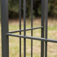 Outsunny 10' x 10' Patio Gazebo, Double Roof Outdoor Gazebo Canopy Shade Shelter with Metal Corner Frame Screen Wall, for Garden, Lawn, Backyard and Deck(m-8)