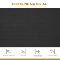 Outsunny 3-Seater Swing Chair Covered Garden Hammock A-Frame Outdoor Porch Glider Sling Seat with Adjustable Canopy Cover, Black(m-7)