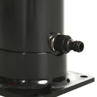 Outsunny 5.3 Gallons Solar Shower with Rotating Rainfall, Temperature Adjustment, 2 Section Outdoor Shower for Backyard, Black(m-10)