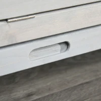 PawHut 3 Tier Wooden Hamster Cage with Wheels for Dwarf Hamster, Light Grey(m-10)