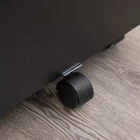 HOMCOM 3 Drawer Storage Cabinet, Mobile Desk Cabinet Under Desk with Wheels, Printer Stand for Home Office, Black(m-9)