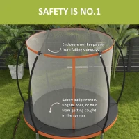 Soozier 10ft Outdoor Trampoline with Enclosure Net and Ladder, Backyard Fitness Trampoline for Teens and Adults(m-4)