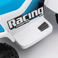 Qaba 6V Kids ATV Quad, 4 Wheeler Battery Powered Electric Ride on Car w/ Lights, Forward Backward, White(m-10)