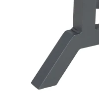 Outsunny Aluminum Frame Round Patio Table with Umbrella Hole, Outdoor Dining Table for 4 People, Dark Gray(m-8)