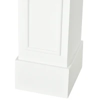 HOMCOM Modern Fireplace Mantel, Surround Mantels for Fireplace with Decorative Pattern Interior Width 29" White(m-7)