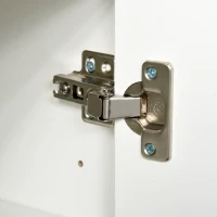 HOMCOM High Gloss Buffet Sideboard with 2 Drawers, 2 Doors and Adjustable Shelf, Kitchen Storage Cabinet with Push Open Design, White(m-11)