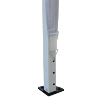 Outsunny 10' x 10' Easy Pop Up Canopy Gazebo Party Tent Shelter - White(m-8)