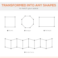 PawHut 24inch Foldable Metal Exercise Pet Playpen Yard Dog Puppy Kennel Cage 8 Panel(m-7)