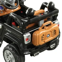 Aosom 12V Kids Electric Toy Car Jeep Power Wheels with Remote Control Black(m-9)