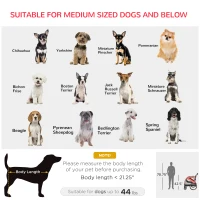 Aosom Dog Bike Trailer, 2-in-1 Dog Wagon Pet Stroller for Travel with Universal Wheel Reflectors Flag, for Small and Medium Dogs, Red(m-4)