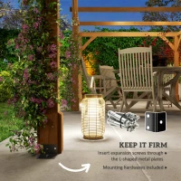 Outsunny 20' x 10' Wood Pergola, Outdoor Gazebo Grape Trellis with Stable Structure for Climbing Plant Support, Dark Brown(m-7)