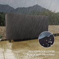 Outsunny 6ft Outdoor Firewood Rack with Cover, Adjustable Wood Storage Holder, Indoor Outdoor Log Rack for Fireplace, Black(m-4)