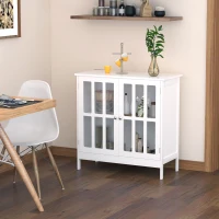 kleankin Kitchen Buffet Cabinet with 2 Doors, Modern Sideboard for Dining Room, Hallway, Living Room, White(m-1)
