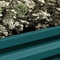 Outsunny 2 Tier Galvanized Raised Garden Bed, Steel Planter Box for Vegetables, Flowers, Herbs, 47" x 40" x 23", Green(m-9)