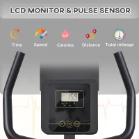 Soozier Folding Exercise Bike with Arm Workout Bands, Magnetic Resistance Foldable Stationary Bike with Phone Holder(m-5)