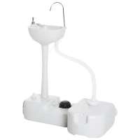 Outsunny Portable Camping Sink — Hand Wash Station Basin with Recovery Tank, Soap Dispenser and Towel Holder(m-14)