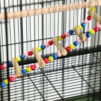 PawHut 52" Bird Cage with Rolling Stand, Toys, for Budgies Canaries Black(m-10)