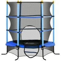 Soozier 5Ft Trampoline for Kids with Safety Enclosure Net, for 3-10 Years, Blue(m-2)
