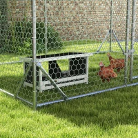 PawHut Nesting Boxes for Chickens, Chicken Coop Accessories with Asphalt Roof for Indoor Outdoor Use, Up to 2 Hens(m-9)