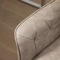 Vinsetto Microfiber Home Office Chair, Tufted Height Adjustable Computer Desk Chair with Swivel Wheels and Padded Armrests, Light Gray(m-8)